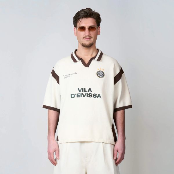 Quotrell Diego Knitted Polo Beige
