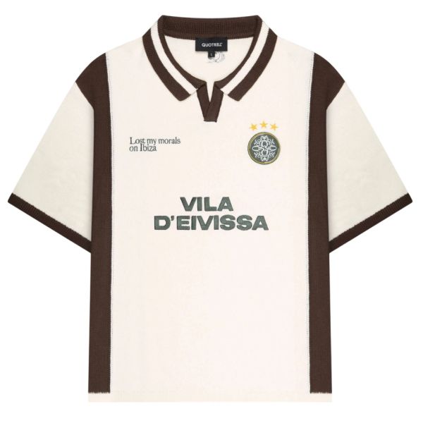 Quotrell Diego Knitted Polo Beige