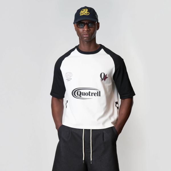 Quotrell Emilio Boxy T-shirt Wit/Zwart