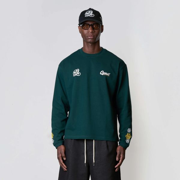 Quotrell Louis Longsleeve T-shirt Donker Groen