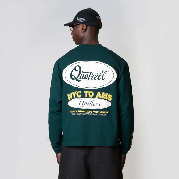 Quotrell Louis Longsleeve T-shirt Donker Groen