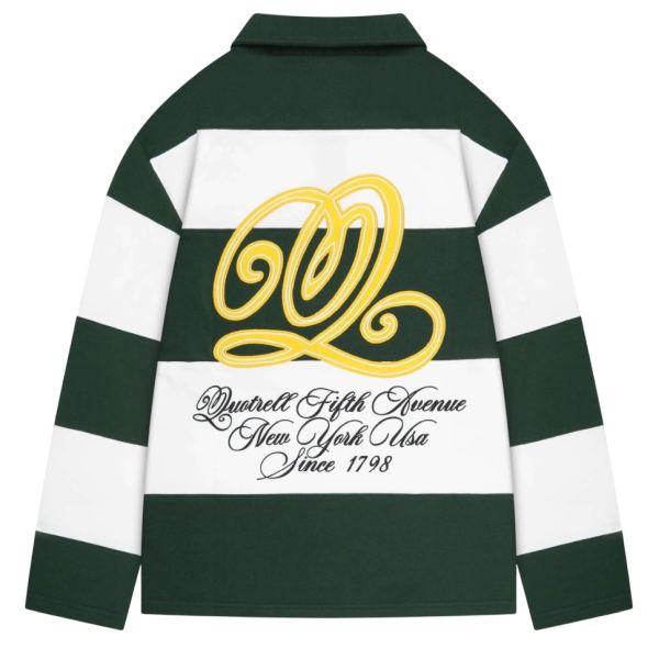 Quotrell Mike Longsleeve Polo Donker Groen/Wit