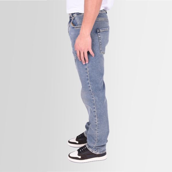 represent front stitch baggy jeans worn blue