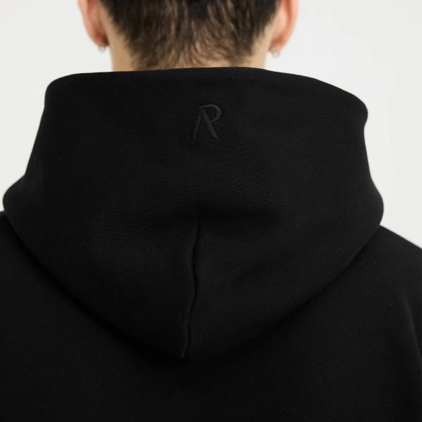 Represent Initial Boxy Hoodie Zwart