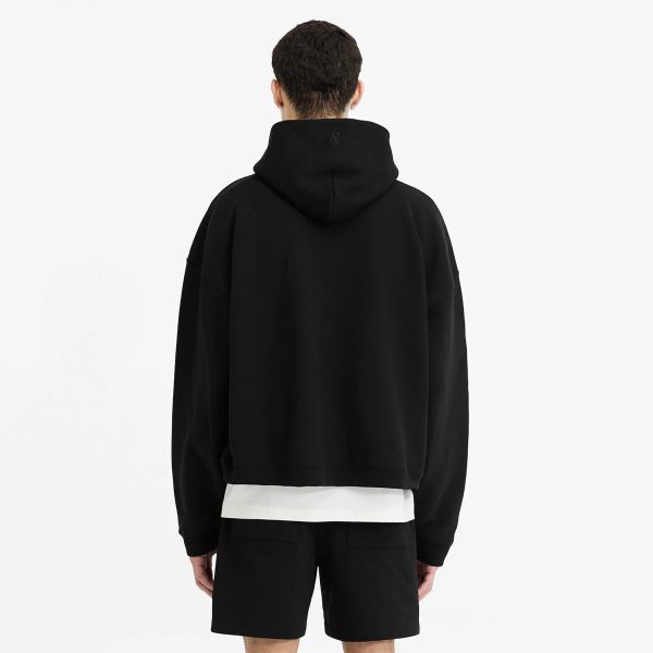 Represent Initial Boxy Hoodie Zwart