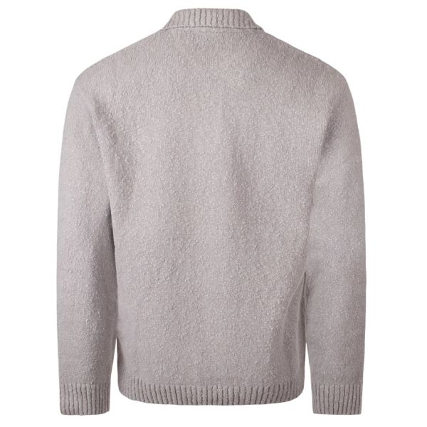 Represent Knitted Boucle Longsleeve Polo Grijs