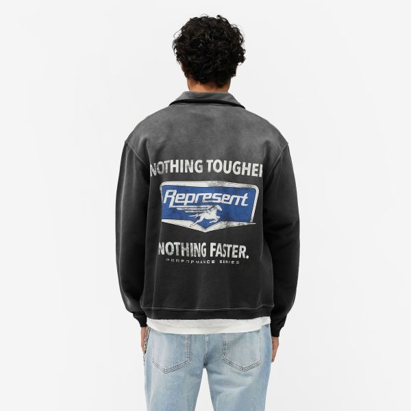 Represent Nothing Faster Quarter Zip Sweater Zwart