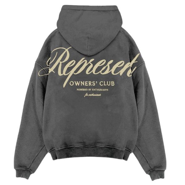 Represent Owners Club Script Hoodie Antraciet