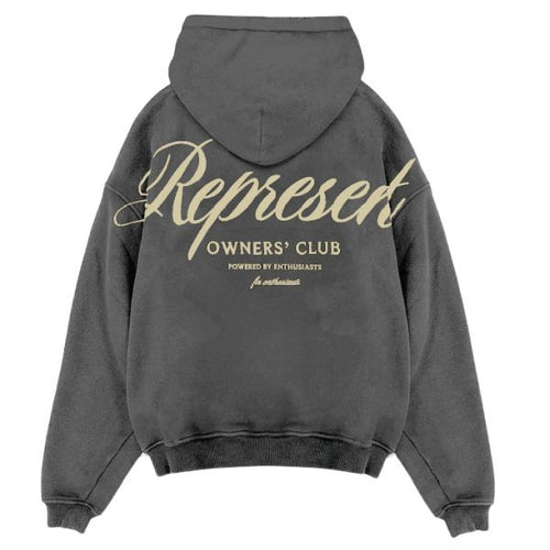 Represent Owners Club Script Hoodie Antraciet