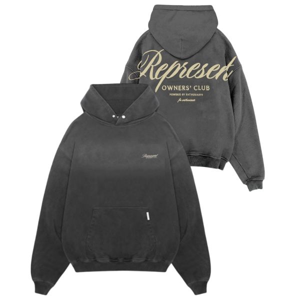 Represent Owners Club Script Hoodie Antraciet