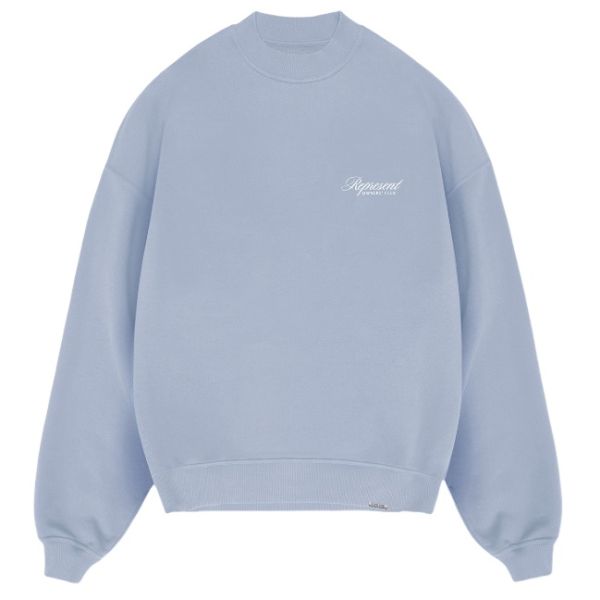 Represent Owners Club Script Sweater Licht Blauw