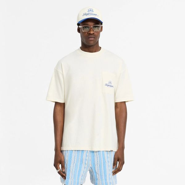 Represent Permanent Vacation Pocket T-shirt Off White