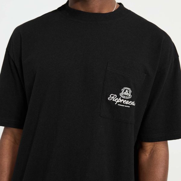 Represent Permanent Vacation Pocket T-shirt Zwart