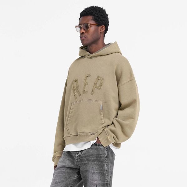 Represent Rep Applique Hoodie Beige