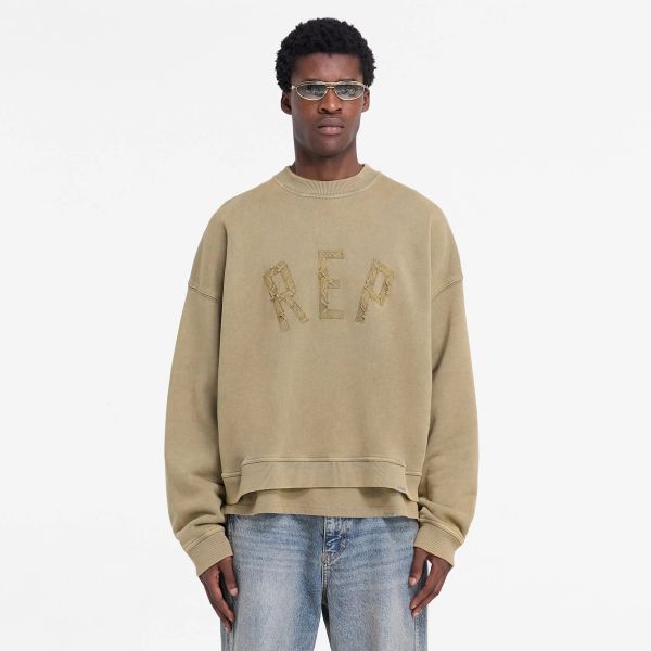 Represent Rep Applique Sweater Beige