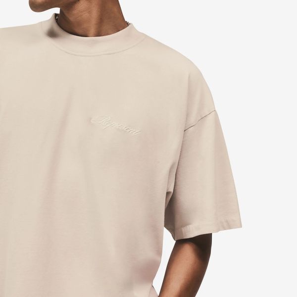 Represent Script Logo T-shirt Grijs