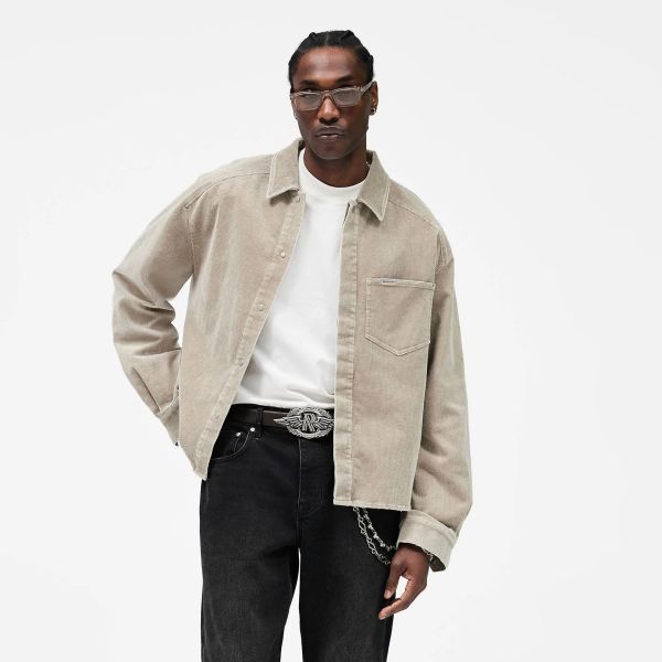 Represent Sierra Cord Overshirt Beige