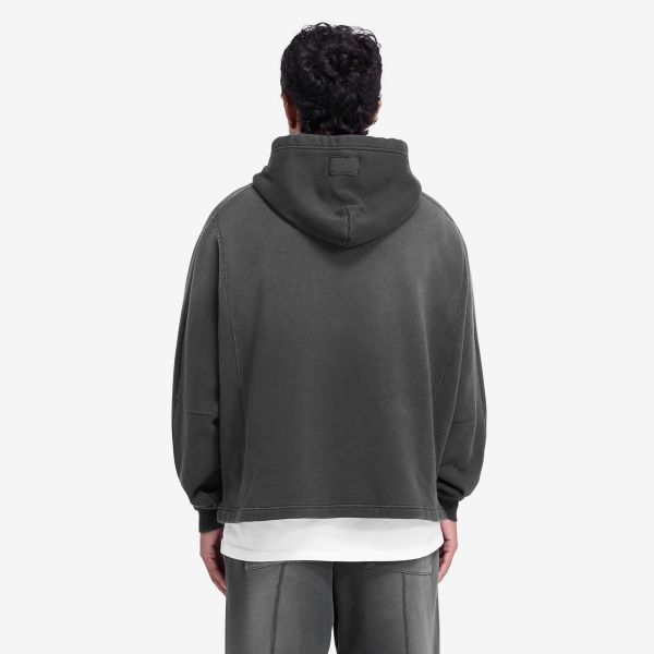 Represent Stepped Hem Hoodie Zwart