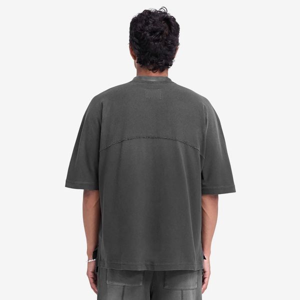 Represent Stepped Hem T-shirt Zwart