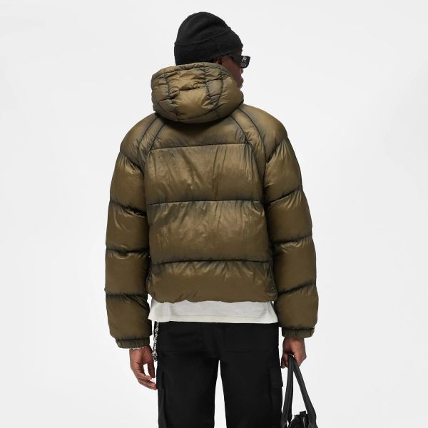Represent Translucent Hooded Puffer Donker Groen