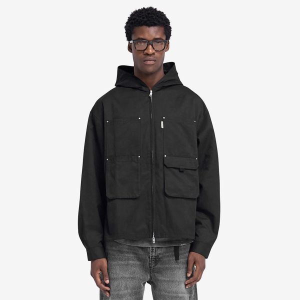 Represent Utility Hooded Overshirt Zwart