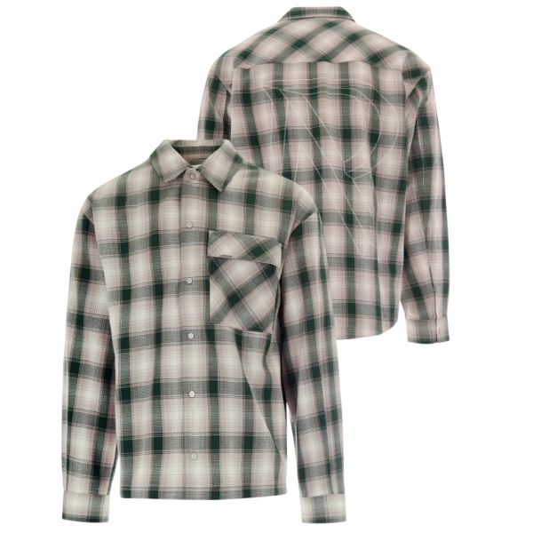 Represent Waffle Flannel Overshirt Donker Groen/Wit