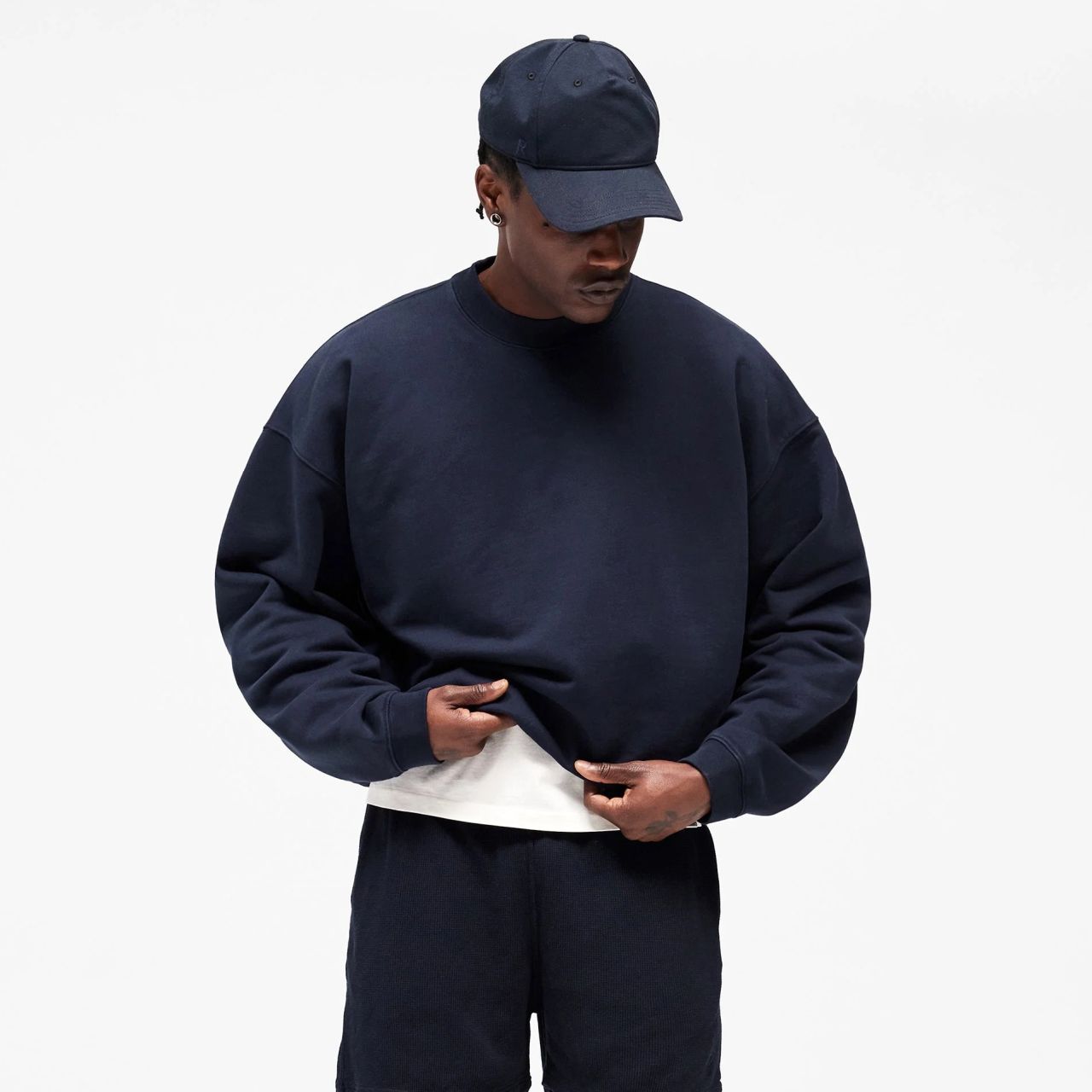 Represent Initial Boxy Sweater Navy