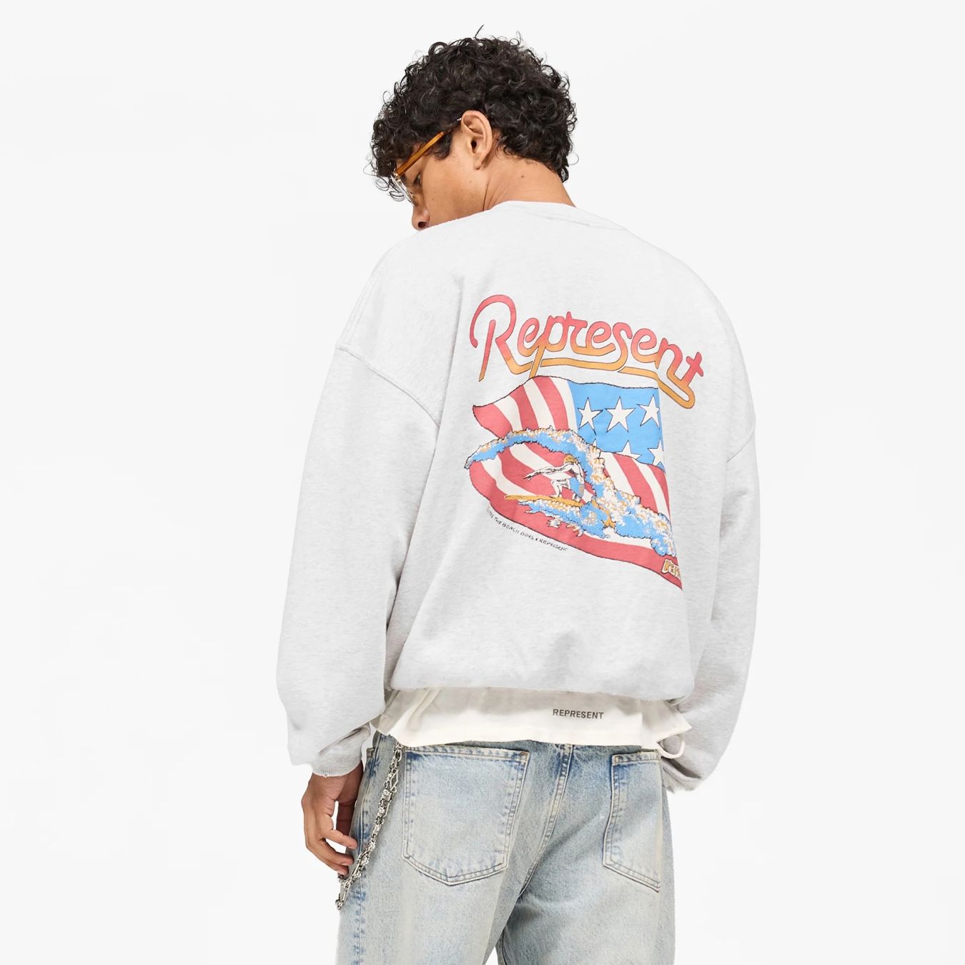 Represent Beach Boys Americas Band Sweater Grijs