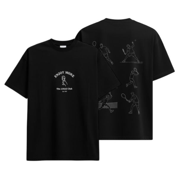ANGE Projects Enjoy More T-shirt Zwart