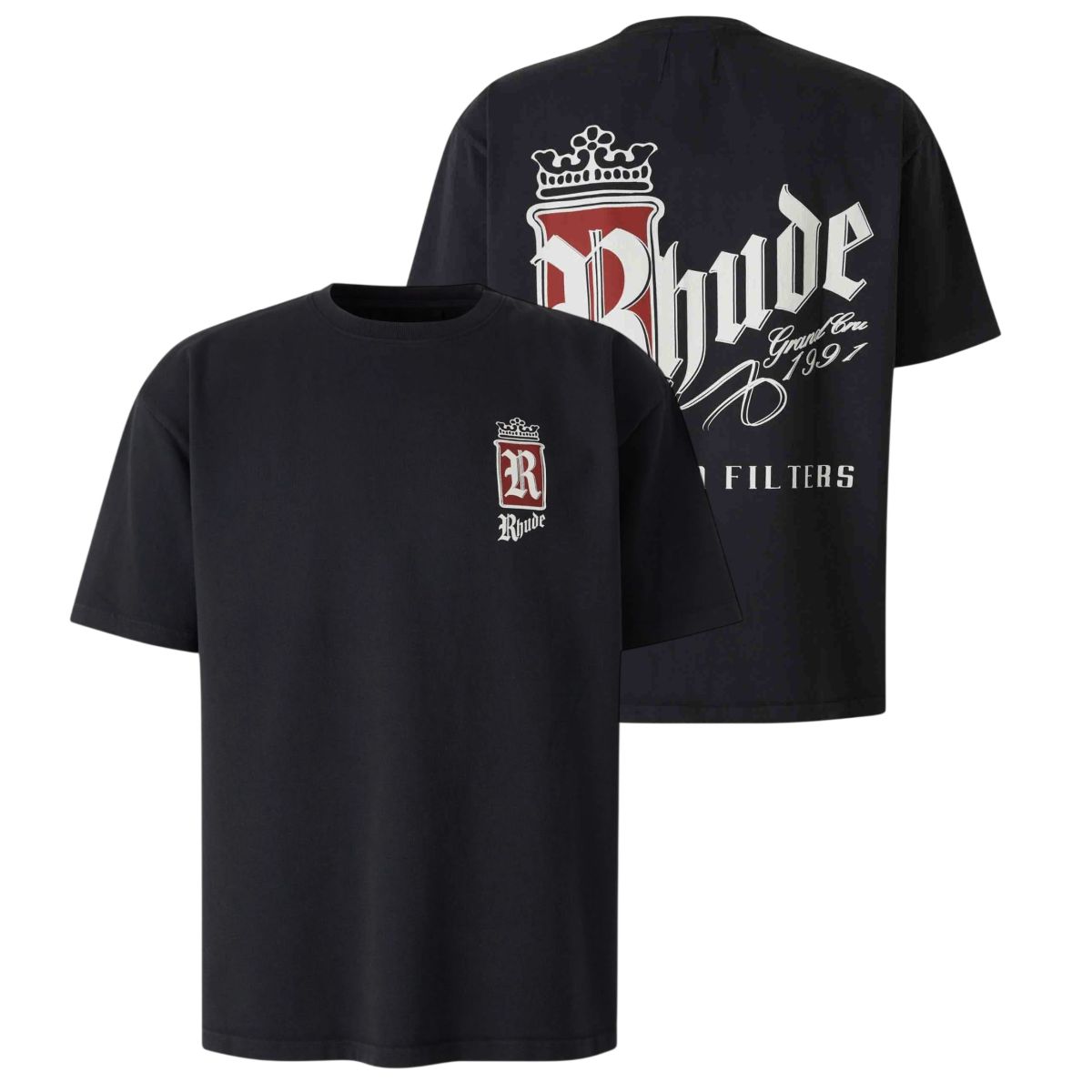 Rhude Fumar 91 T-shirt Zwart