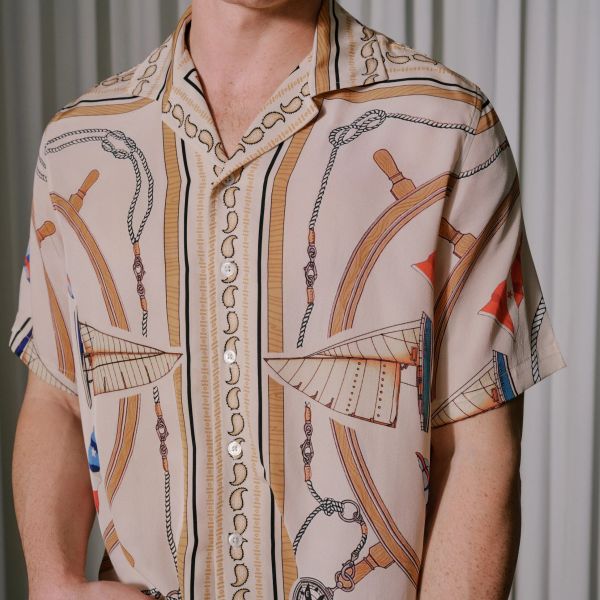 Rhude Nautica Silk Zomerset Beige
