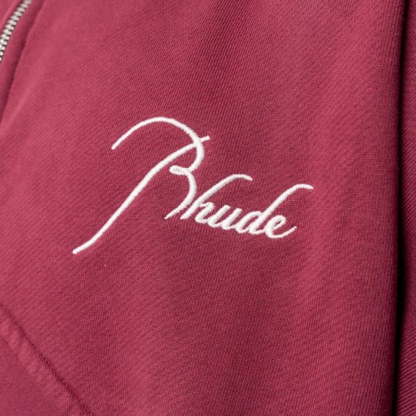 Rhude Quarter Zip Sweater Bordeaux