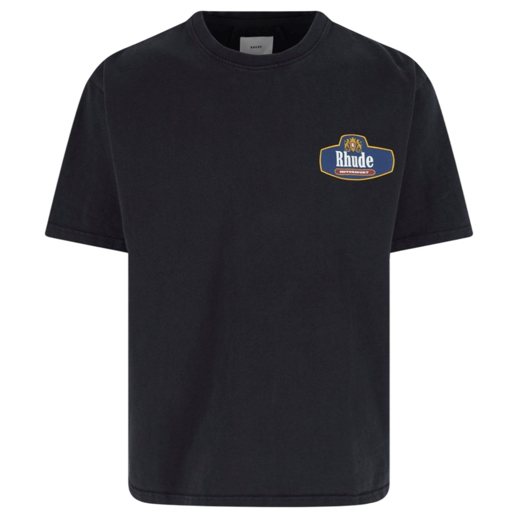 Rhude Racing Crest T-shirt Zwart