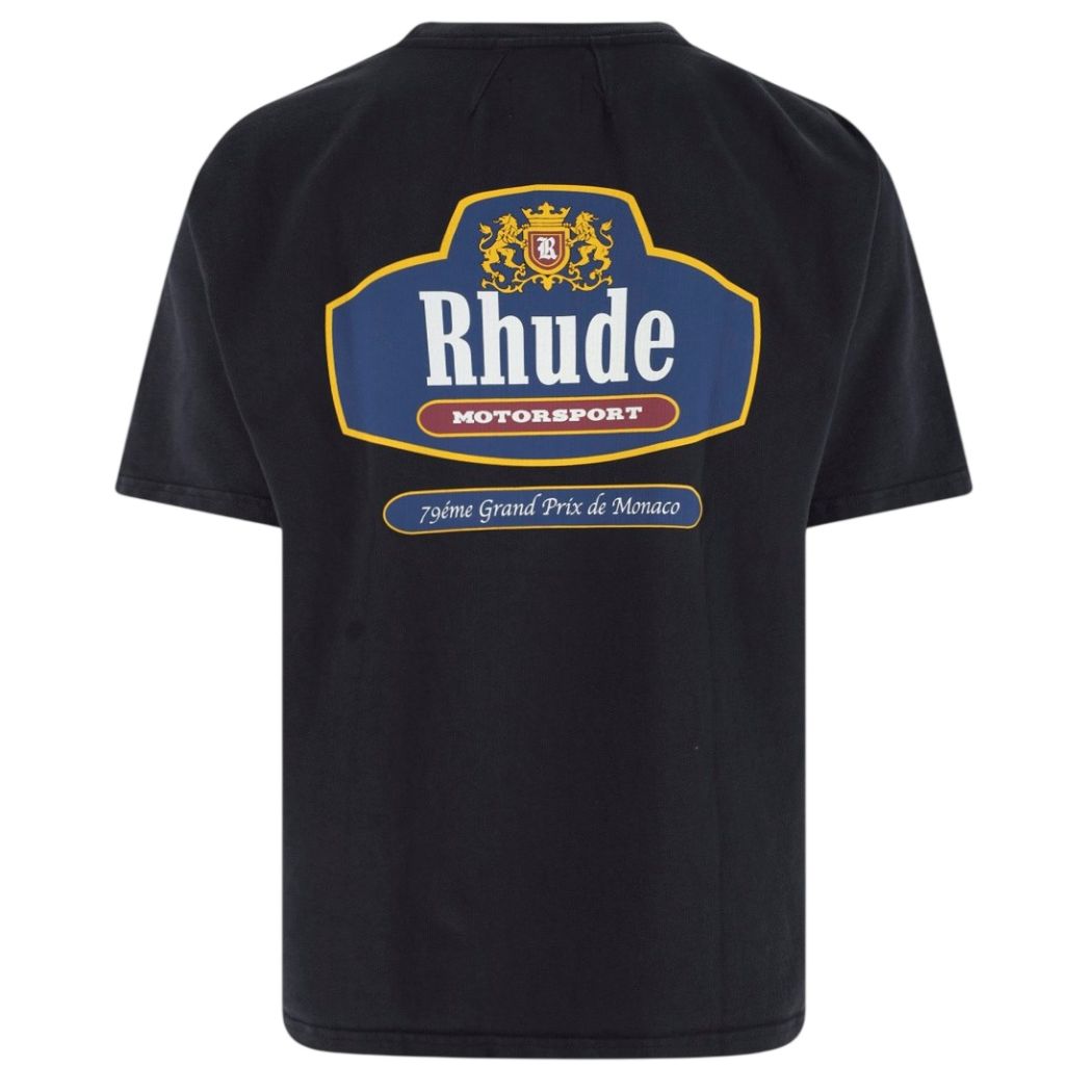 Rhude Racing Crest T-shirt Zwart