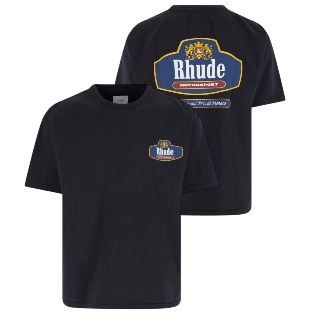 Rhude Racing Crest T-shirt Zwart