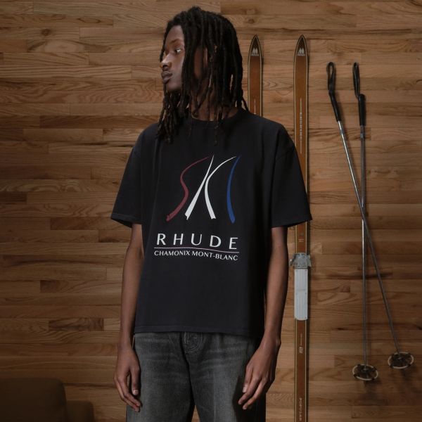 Rhude Ski Slope T-shirt Zwart