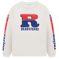 Rhude Split Petrol Logo Longsleeve T-shirt Off White
