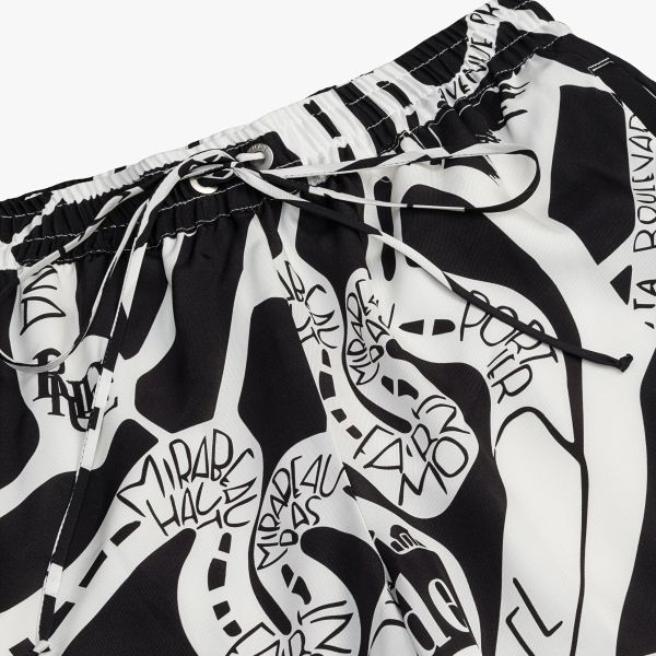 Rhude Strada Silk Korte Broek Zwart