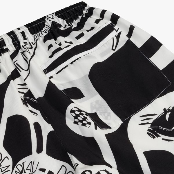 Rhude Strada Silk Korte Broek Zwart