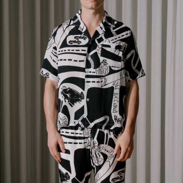 Rhude StradaSilk Zomerset Zwart/Wit