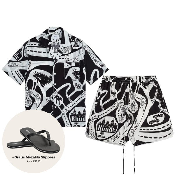 Rhude StradaSilk Zomerset Zwart/Wit