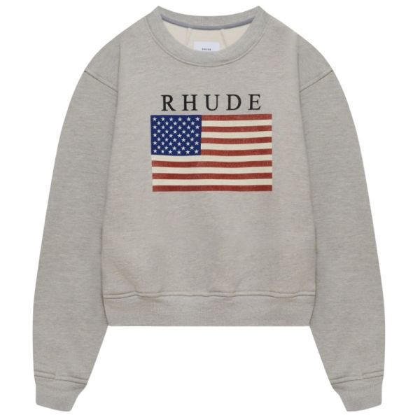 Rhude USA Flag Sweater Grijs
