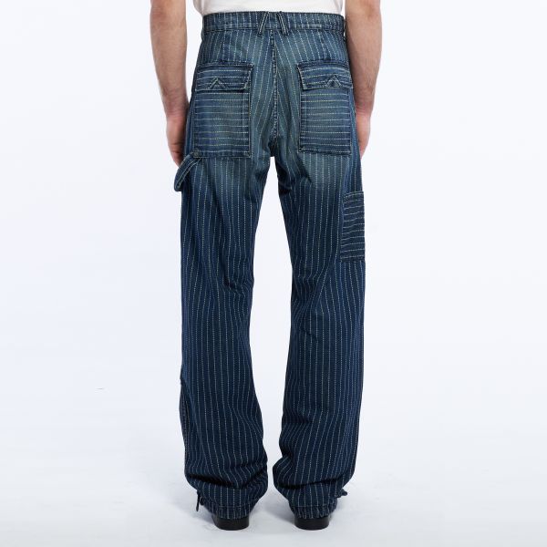 Rhude Wabash Pinstripe Jeans Blauw