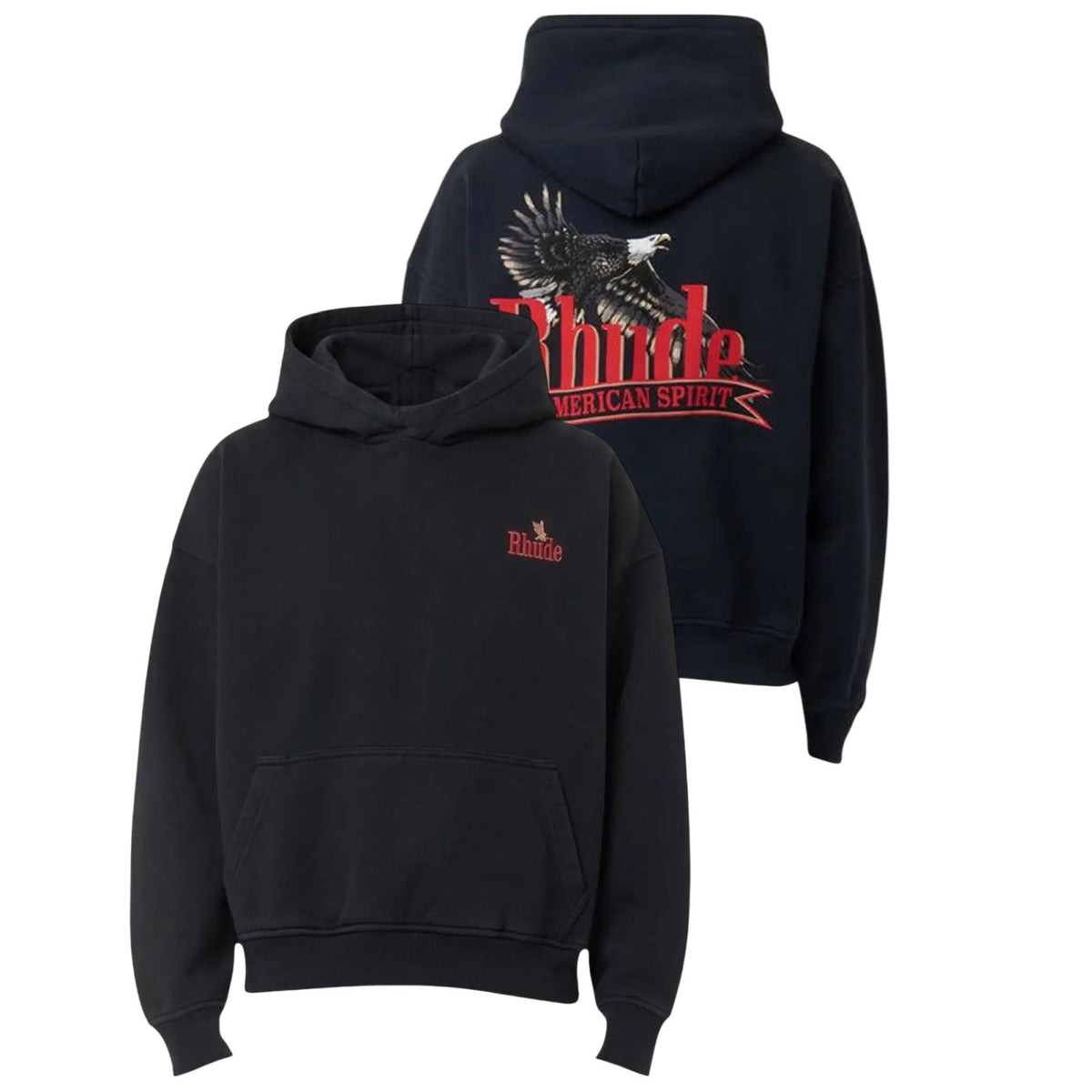 Rhude American Spirit Hoodie Zwart