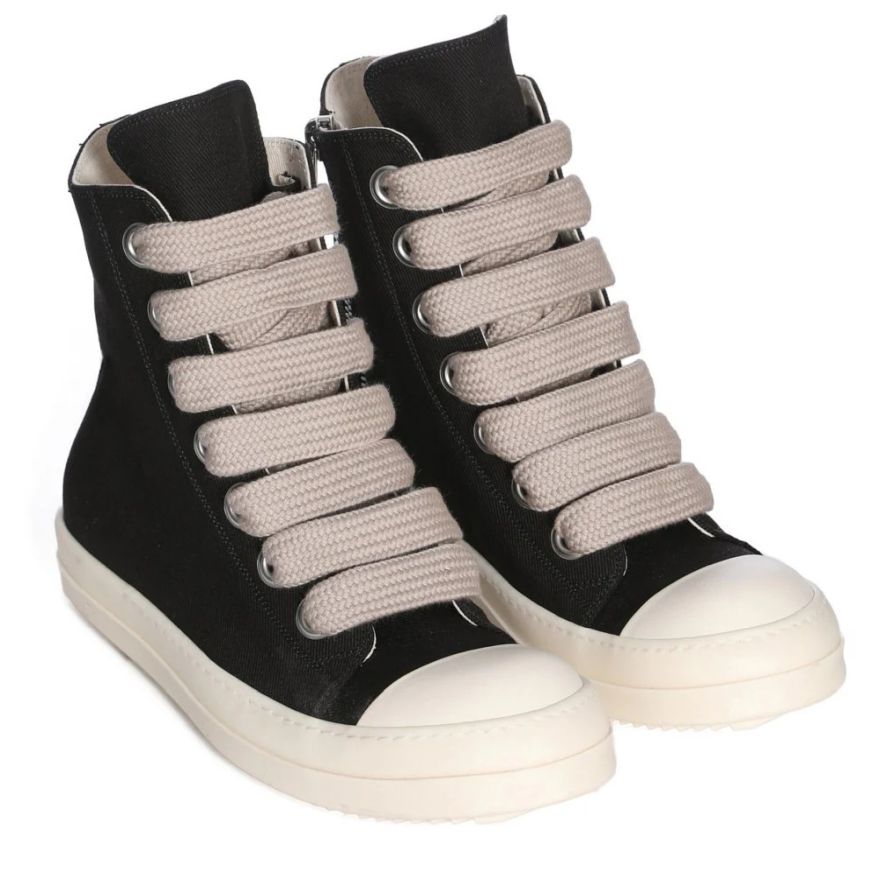 Rick Owens DRKSHDW Jumbolace High Sneaker Zwart