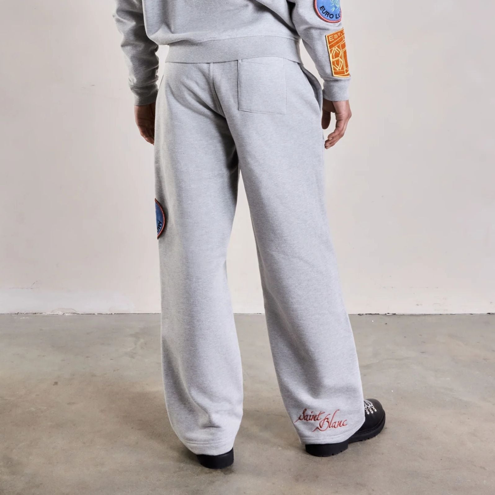 Saint Blanc Applique Loose Trainingsbroek Grijs