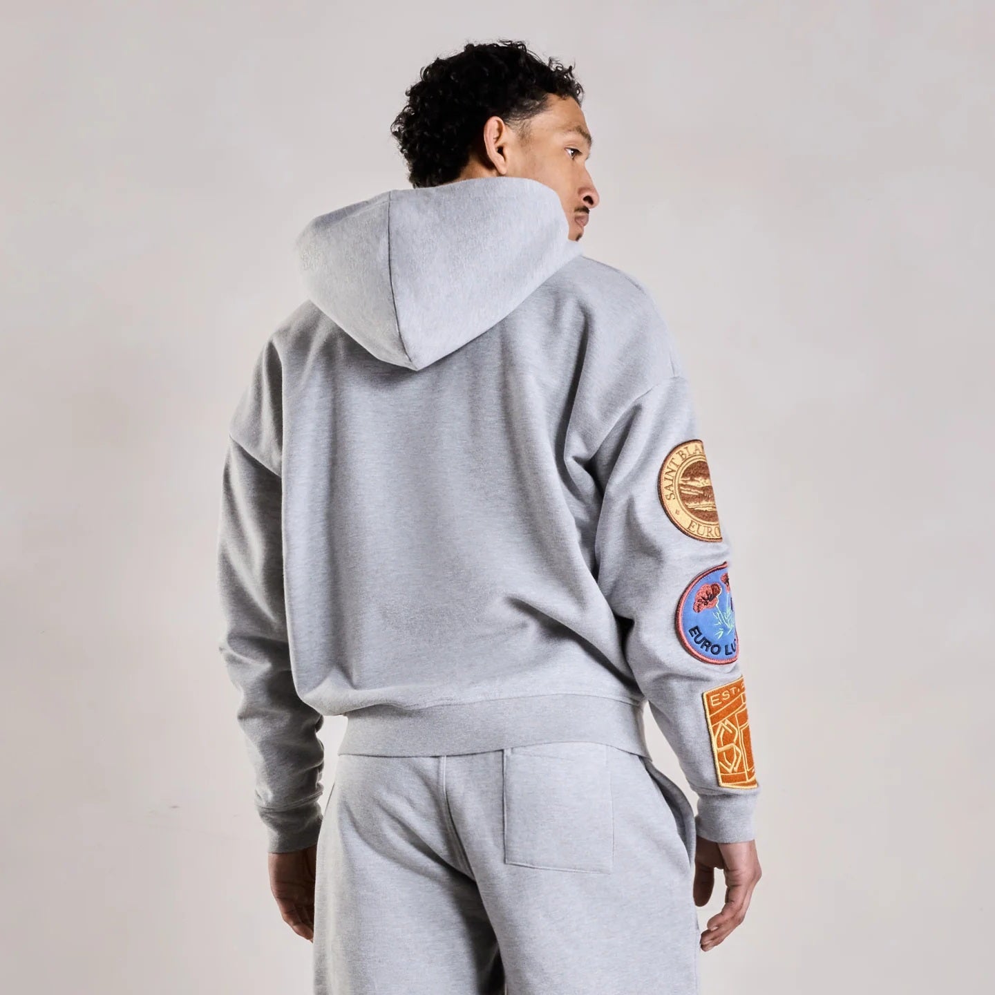 Saint Blanc Applique Vest Grijs