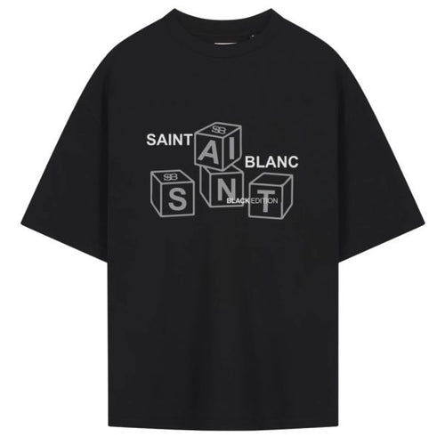 Saint Blanc Blocks T-shirt Zwart