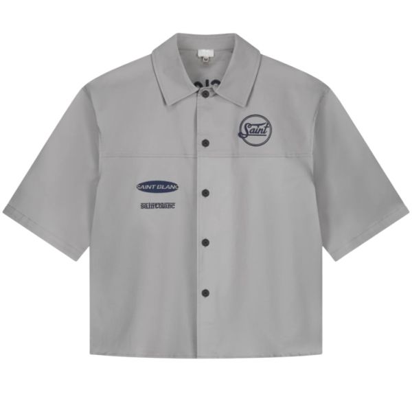 Saint Blanc Boxy Chain Overshirt Grijs