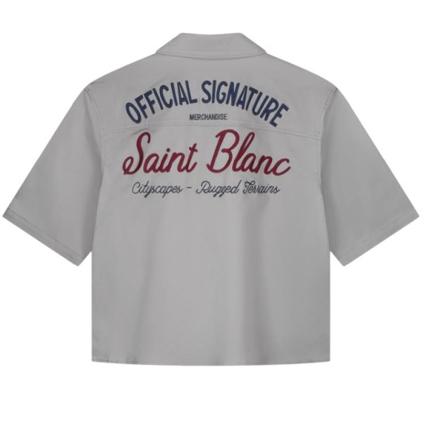 Saint Blanc Boxy Chain Overshirt Grijs